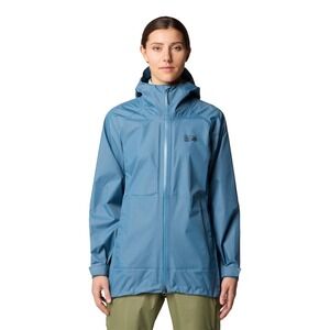 Mountain Hardwear Threshold Women's Size Large (L) Parka Blue Rain Jacket NEW